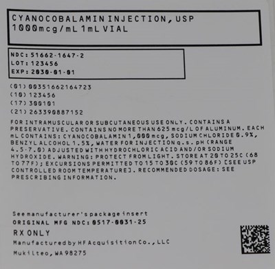 Pouch Label (51662 1647 2 Pouch)